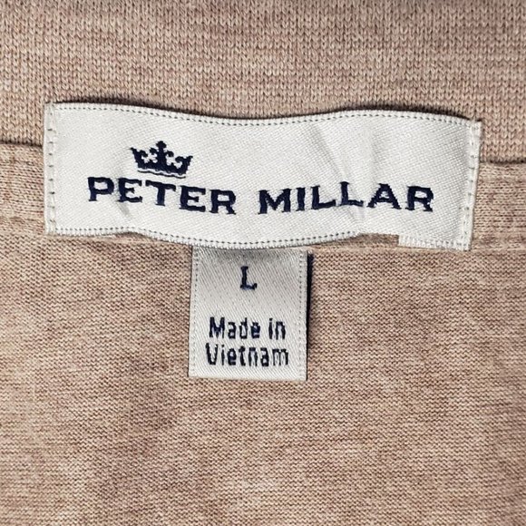 Peter Millar Beige Short Sleeve Golf Polo Large - Picture 4 of 4